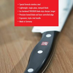 ZWILLING Twin Signature 7-inch Hollow Edge Rocking Santoku Knife, Razor-Sharp, Made in Company-Owned German Factory with Special Formula Steel perfected for almost 300 Years, German Knife