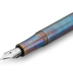 Kaweco LILIPUT Fountain Pen Fireblue I Exclusive Fountain Pen for Ink Cartridges Including Retro Metal Box I Fountain Pen 12.5 cm I Nib Width EF (Extra Fine)