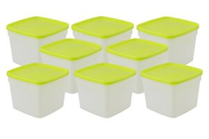 arrow plastic stor-keeper freezer storage containers - 1.5 pint set of 8 containers