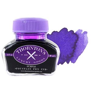 Thornton's Luxury Goods Premium Fountain Pen Ink Bottle 30ml - Black | Smooth Effortless Flawless Writing | Suitable for All Brand and Calligraphy Pens | Office Supplies | International Standard