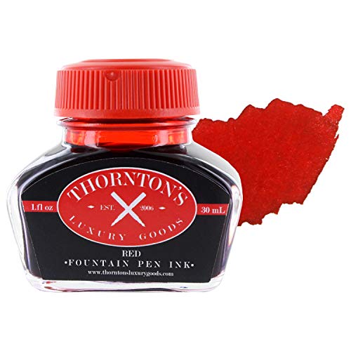 Thornton's Luxury Goods Premium Fountain Pen Ink Bottle 30ml - Black | Smooth Effortless Flawless Writing | Suitable for All Brand and Calligraphy Pens | Office Supplies | International Standard