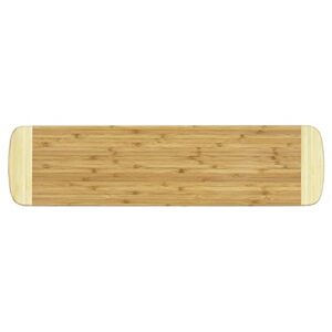 totally bamboo palaoa bamboo bread cutting board, 23" x 6", natural two tone