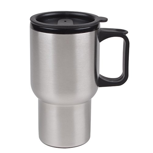 Liquid Logic Driver Mug (Stainless Steel Outer) with PP Liner and Slider Lid Closure, 15 oz., Brushed Stainless