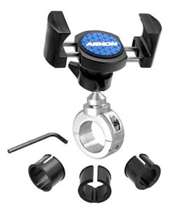 arkon mounts roadvise motorcycle phone mount for iphone 12 11 xs xr x galaxy note 20 10 s20 s10 retail chrome