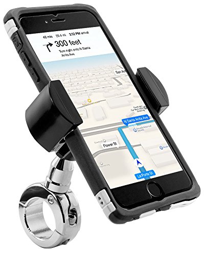 Arkon Mounts RoadVise Motorcycle Phone Mount for iPhone 12 11 XS XR X Galaxy Note 20 10 S20 S10 Retail Chrome