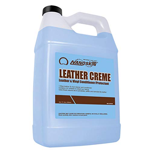 Nanoskin LEATHER CREME Leather Conditioner 1 Gallon – Protect & Restore Leather Apparel, Furniture, Auto Interiors, Shoes, Bags and Accessories | For Natural, Synthetic, Pleather, Faux Leather & More