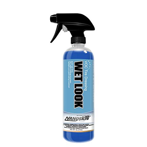 Nanoskin WET LOOK All Season Dressing 16 Oz. - Exterior Rubber & Plastic Solvent Based Dressing for Car Detailing | Produces a Deep, Rich, Long Lasting shine | Safe for Cars Trucks, Motorcycles, RVs