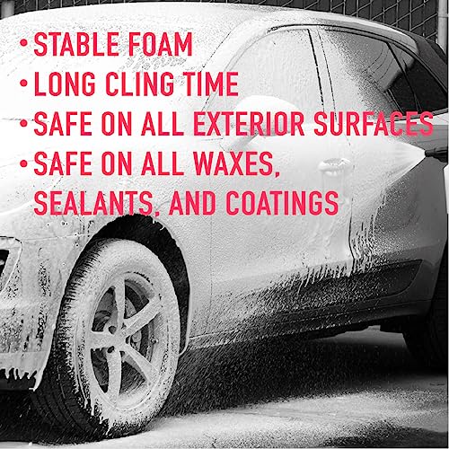 Nanoskin CHERRY SUDS Foaming Car Wash Shampoo 1 Gallon - Works with Foam Cannon, Foam Gun, Bucket Washes, Car Soap for Pressure Washer | Safe for Cars Trucks, Motorcycles, RVs & More | Cherry Scented