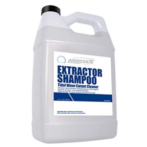 nanoskin extractor shampoo low foaming carpet cleaner 1 gallon - machine use upholstery cleaner, stain remover & odor eliminator on rug car upholstery carpets | for automotive, home, office & more