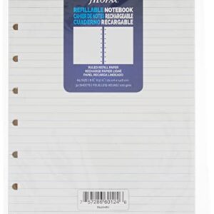 Filofax Notebooks A5 Ruled Journal Refill, Movable, 8 1/4 x 5 13/16 inches, 32 Cream Sheets Fits Filofax Refillable A5 (B152008U)