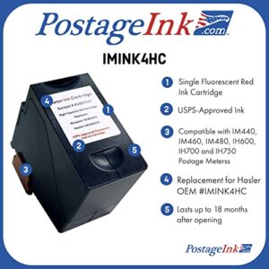 PostageInk.com # ISINK4HC / IMINK4HC Sure.Jet # 4145711Y Non-OEM Ink Cartridge Replacement for use with IS440, IS460, IS480 and IS490 Postage Meters