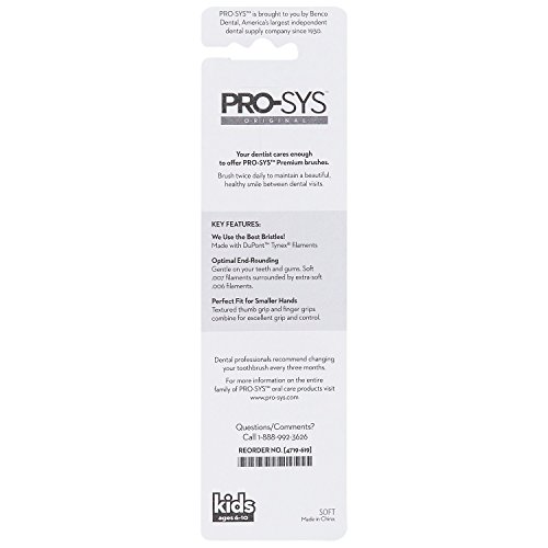 PRO-SYS® Kids Toothbrush (Colorful 2-Pack) - Made with Soft Dupont™ bristles (Ages 6-10 for Young Children)