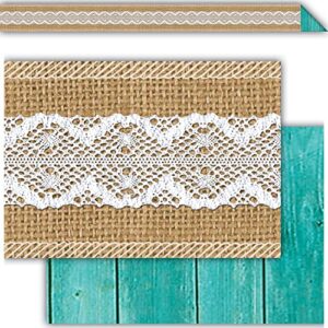 teacher created resources shabby chic double-sided border (77169)