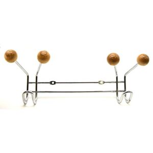 evideco 963798 wall mounted 6-hook coat and hat rail