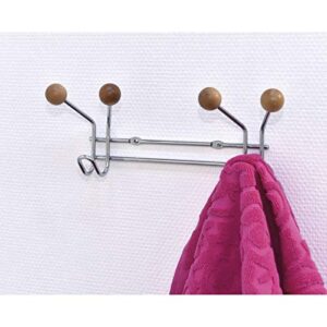 EVIDECO 963798 Wall Mounted 6-Hook Coat and Hat Rail