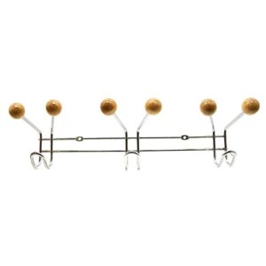 evideco wall mounted coat rack 6 hooks chrome for towel hat entryway