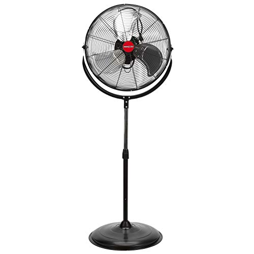 OEMTOOLS 24872 20 Inch High-Velocity Orbital Pedestal, Old Model, Commercial Indoor, Fan for Bedroom, Garage, Warehouse, and Workshop, 19.99 Inch, Black