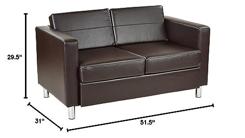 Work Smart/Ave Six Pacific Loveseat, Espresso