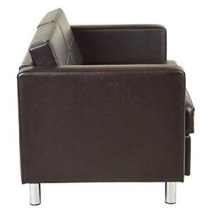 Work Smart/Ave Six Pacific Loveseat, Espresso