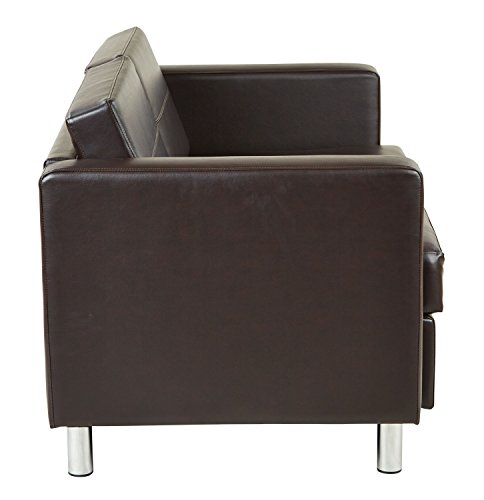 Work Smart/Ave Six Pacific Loveseat, Espresso