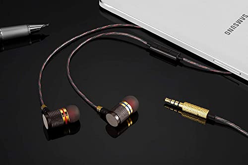 Betron YSM1000 in Ear Headphones Wired Earphones with Mic Microphone Volume Control Stereo Ear Buds Deep Bass Case 3.5mm Jack