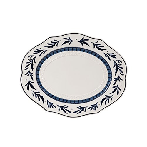 Bristol Collection, Serving Platter, Royal Blue/White