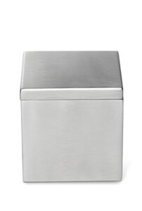 roselli trading company modern bath collection canister, satin chromium stainless steel