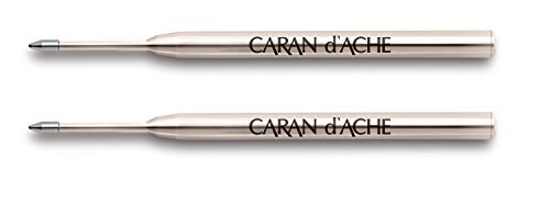 Caran D'ache Goliath Ballpoint Pen Refill Medium Black (Pack of 2)