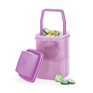 tupperware large square pick-a-deli container in lavender purple