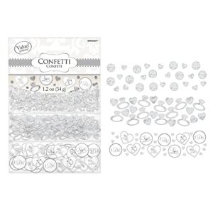 amscan i do and rings confetti, 1 pack
