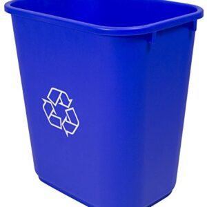 Storex Medium Recycling Basket, 15 x 10.5 x 15 Inches, Blue, Case of 6 (STX00714U06C)