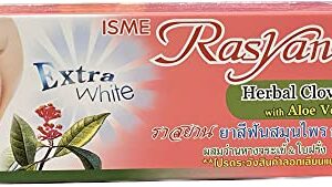 New Extra White Isme Rasyan Herbal Clove Toothpaste with Aloe Vera & Guava Leaf (100 g.)