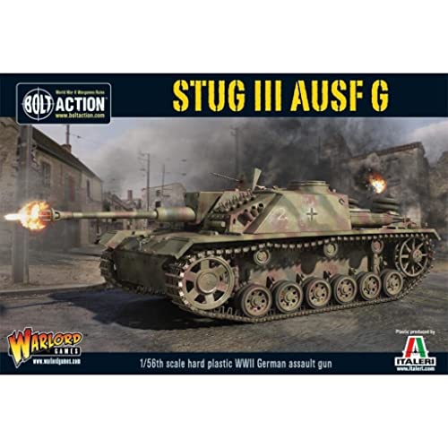 Bolt Action StuG III AUSF G German Assault Gun Tank 1:56 WWII Military Wargaming Plastic Model Kit