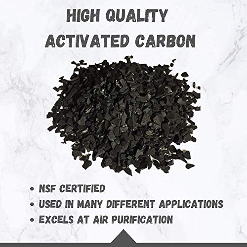 EnviroSupply 4x8 Activated Carbon (Virgin Coconut Shell), Bulk Charcoal for Gas, Air Purification, Odor Removal, Deodorizer Vapor Phase Applications - 5 Pound Bag (80 Ounces)