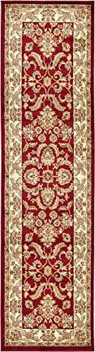 Unique Loom Voyage Collection Traditional Oriental Classic Intricate Design Area Rug (2' 7 x 10' 0 Runner, Red/Tan)