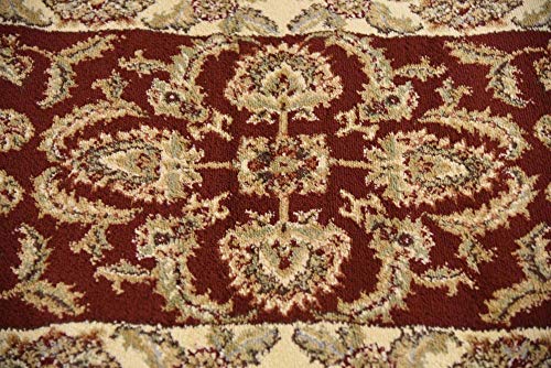 Unique Loom Voyage Collection Traditional Oriental Classic Intricate Design Area Rug (2' 7 x 10' 0 Runner, Red/Tan)