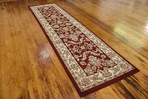 Unique Loom Voyage Collection Traditional Oriental Classic Intricate Design Area Rug (2' 7 x 10' 0 Runner, Red/Tan)