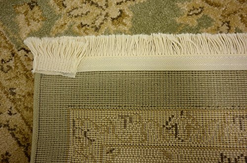 Unique Loom Edinburgh Collection Classic Oriental Traditional French Floral Country Inspired Design Area Rug, 5' 1" x 8' Rectangle, Light Green/Cream