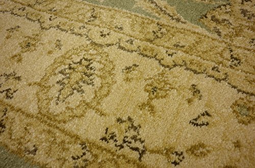 Unique Loom Edinburgh Collection Classic Oriental Traditional French Floral Country Inspired Design Area Rug, 5' 1" x 8' Rectangle, Light Green/Cream