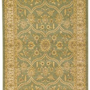 Unique Loom Edinburgh Collection Classic Oriental Traditional French Floral Country Inspired Design Area Rug, 5' 1" x 8' Rectangle, Light Green/Cream