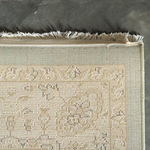 Unique Loom Edinburgh Collection Classic Oriental Traditional French Floral Country Inspired Design Area Rug, 5' 1" x 8' Rectangle, Light Green/Cream