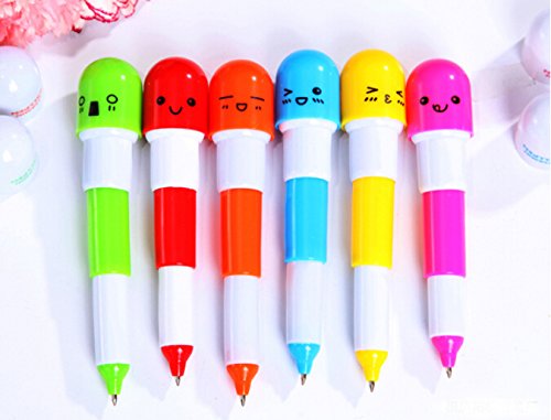 Bokit 24pcs/lot Vitamin Pen, Ballpoint Pen, Vitamin Pill, Novelty Pen, Size12x2.4cm, Gift Pen,multicolor