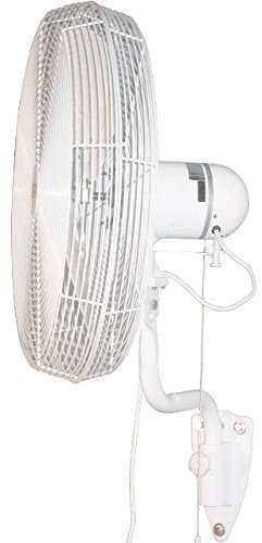 J&D Manufacturing POW24OSC Indoor/Outdoor UL507 Certified Oscillating Mount Fan, 24" Diameter, 115V, 1 Phase, White, 10' Cord