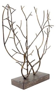 red co. 13" tall metal accessory and jewelry tree display stand organizer in distressed finish