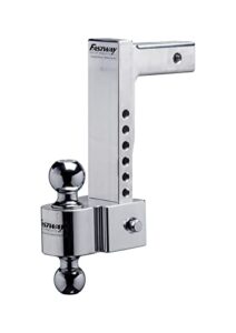 fastway flash 42-00-2900 e series adjustable aluminum ball mount with 10 inch drop, 2 inch shank, and chrome plated balls