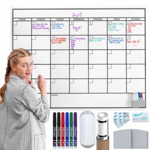 large dry erase calendar for wall | large wall calendar dry erase monthly | 24x36 & 36x48 | dry erase calendar board for wall | whiteboard calendar | calendar whiteboard | white board calendar dry erase for wall