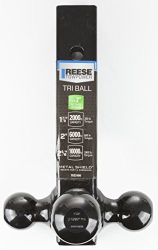Reese Towpower 7022400 Black 2" Triple Ball Mount