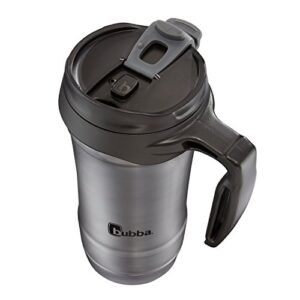 Bubba Hero XL Vacuum-Insulated Stainless Steel Travel Mug, Large Travel Mug with Leak-Proof Lid & Sturdy Handle, Keeps Drinks Cold up to 21 Hours or Hot up to 7 Hours, 18oz Gunmetal