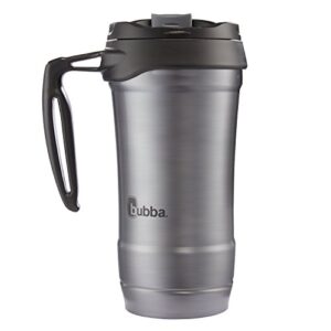 Bubba Hero XL Vacuum-Insulated Stainless Steel Travel Mug, Large Travel Mug with Leak-Proof Lid & Sturdy Handle, Keeps Drinks Cold up to 21 Hours or Hot up to 7 Hours, 18oz Gunmetal