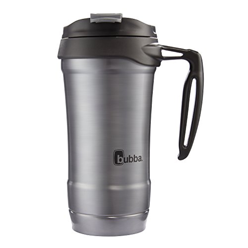 Bubba Hero XL Vacuum-Insulated Stainless Steel Travel Mug, Large Travel Mug with Leak-Proof Lid & Sturdy Handle, Keeps Drinks Cold up to 21 Hours or Hot up to 7 Hours, 18oz Gunmetal